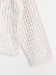 Oliver Bonas Pink Nepped Roll Neck Knitted Jumper - Image 7 of 8