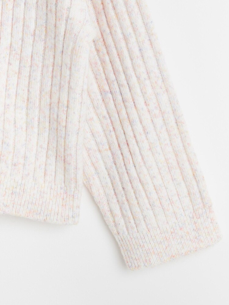 Oliver Bonas Pink Nepped Roll Neck Knitted Jumper - Image 7 of 8