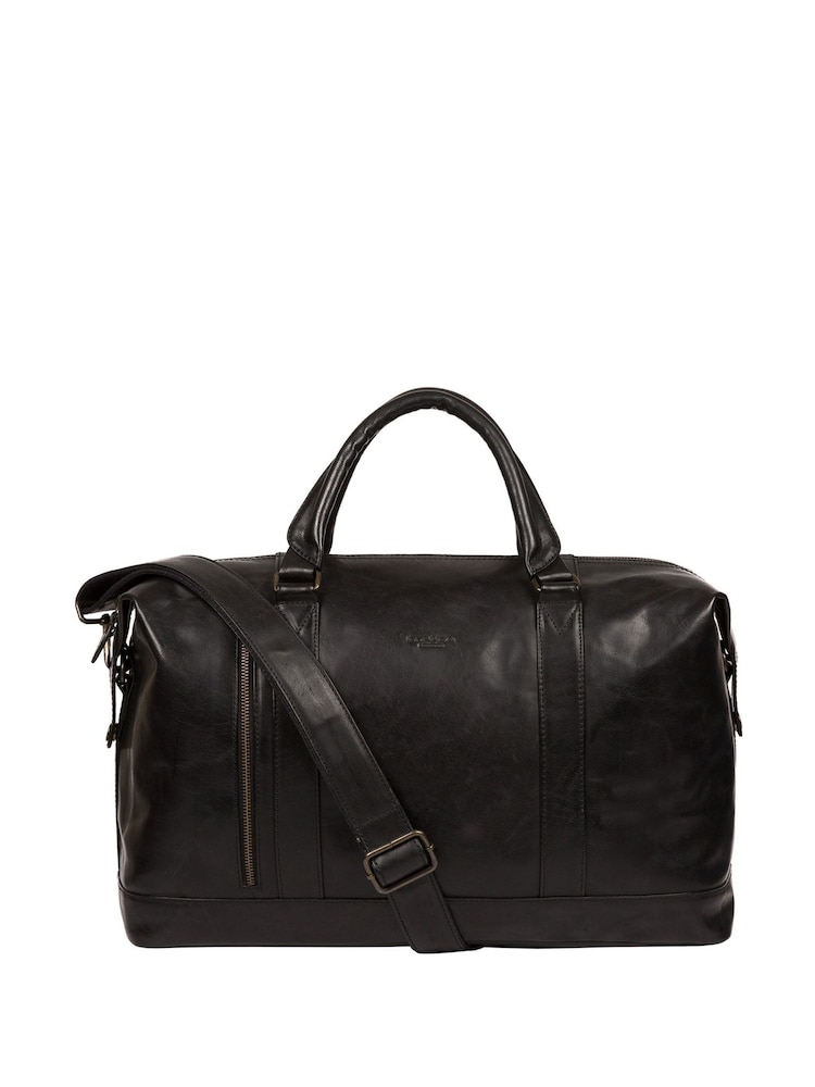 Negro - Bolso de viaje de cuero Rivellino de Conkca - Imagen 1 de 4