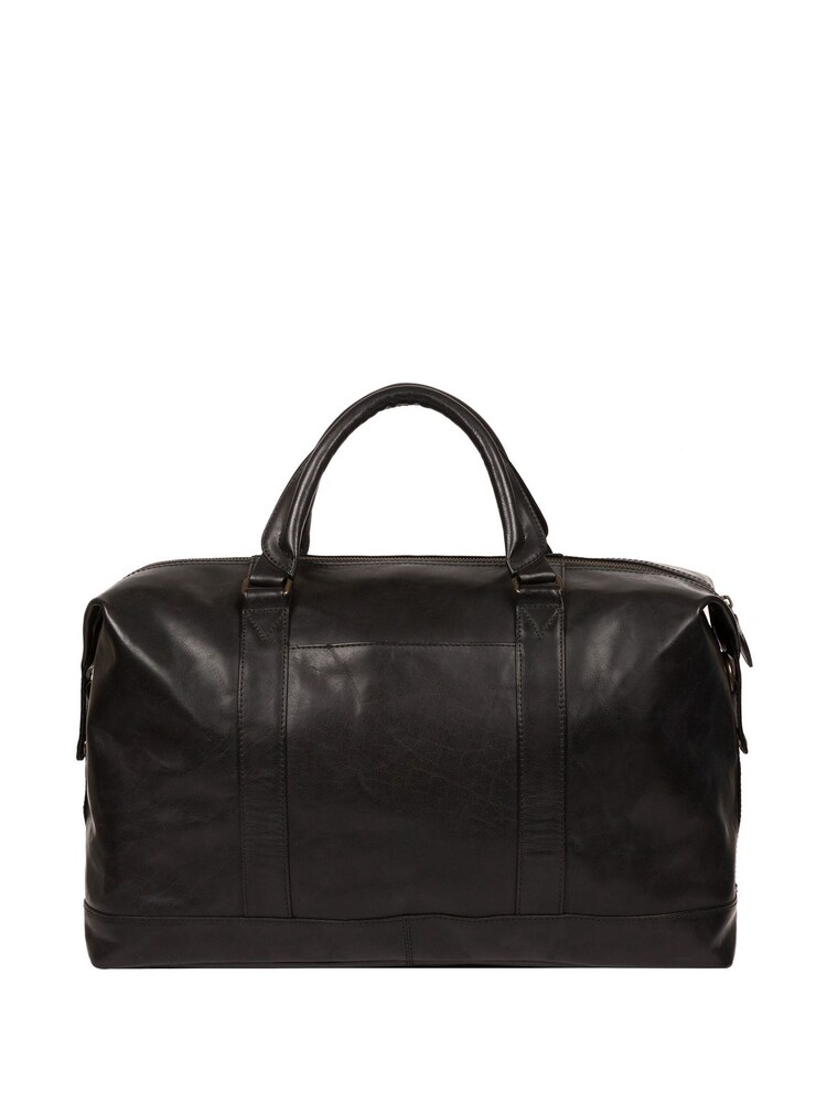 Negro - Bolso de viaje de cuero Rivellino de Conkca - Imagen 2 de 4