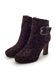 Moda in Pelle Animal Poppina Large Buckle Trim Ankle Boots - Image 2 of 4
