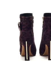 Moda in Pelle Animal Poppina Large Buckle Trim Ankle Boots - Image 3 of 4