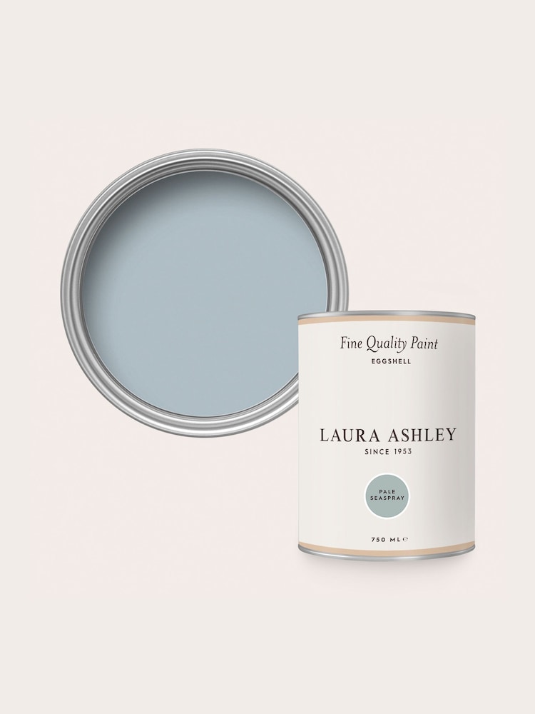 Laura Ashley Pale Seaspray Blue Eggshell 750ml Paint - Image 4 of 4