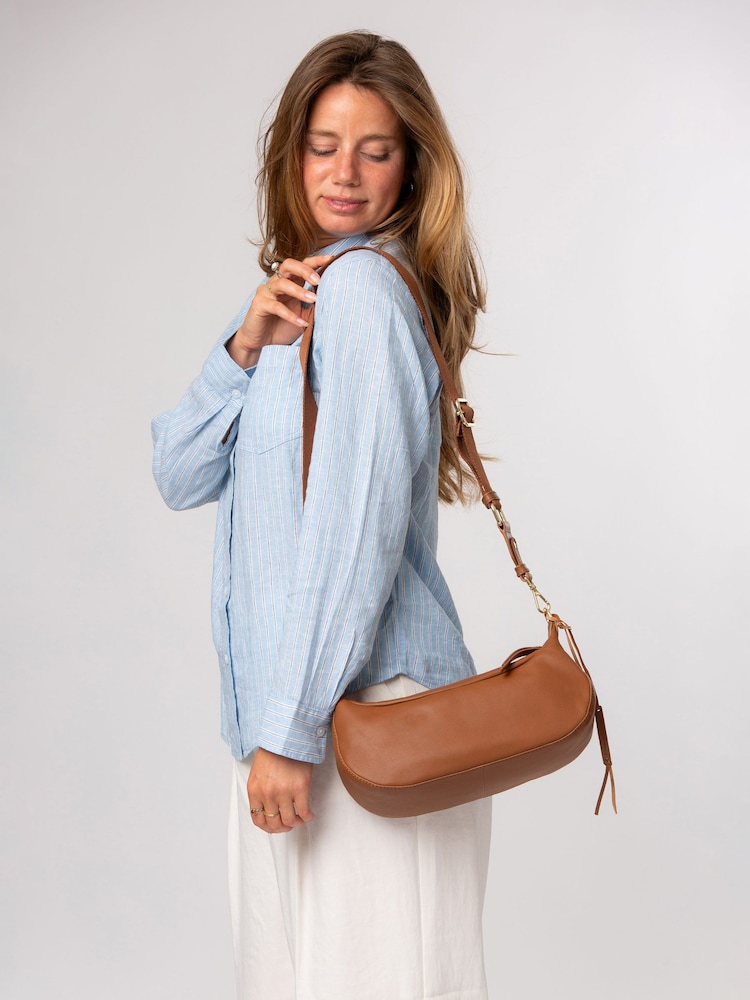 Cultured London Tan Brown Nuala Leather Cross-Body Bag - Image 2 of 6 Cultured London Tan Brown Nuala Leather Cross-Body Bag - Image 2 of 6