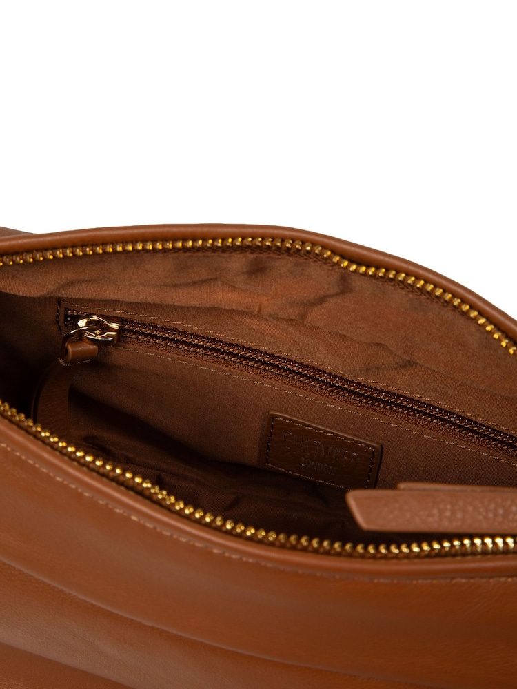 Cultured London Tan Brown Nuala Leather Cross-Body Bag - Image 6 of 6 Cultured London Tan Brown Nuala Leather Cross-Body Bag - Image 6 of 6