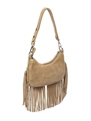 Cultured London Natural Alondra Suede Evening and Clutch Bag - Image 8 of 10