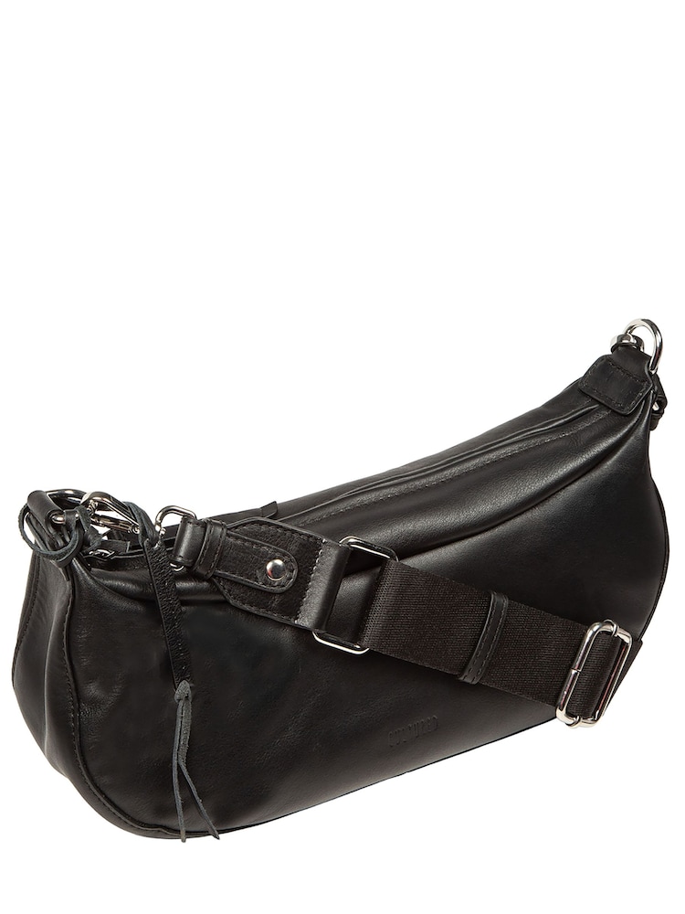 Cultured London Black Nuala Leather Cross-Body Bag - Image 2 of 5 Cultured London Black Nuala Leather Cross-Body Bag - Image 2 of 5