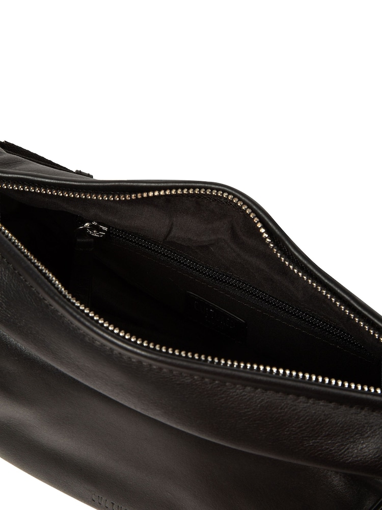 Cultured London Black Nuala Leather Cross-Body Bag - Image 5 of 5 Cultured London Black Nuala Leather Cross-Body Bag - Image 5 of 5