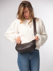 Cultured London Brown Nuala Leather Cross-Body Bag - Image 2 of 7