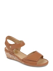 Van Dal Brown Dual Strap Leather Sandals - Image 9 of 9