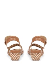 Van Dal Brown Dual Strap Leather Sandals - Image 2 of 9