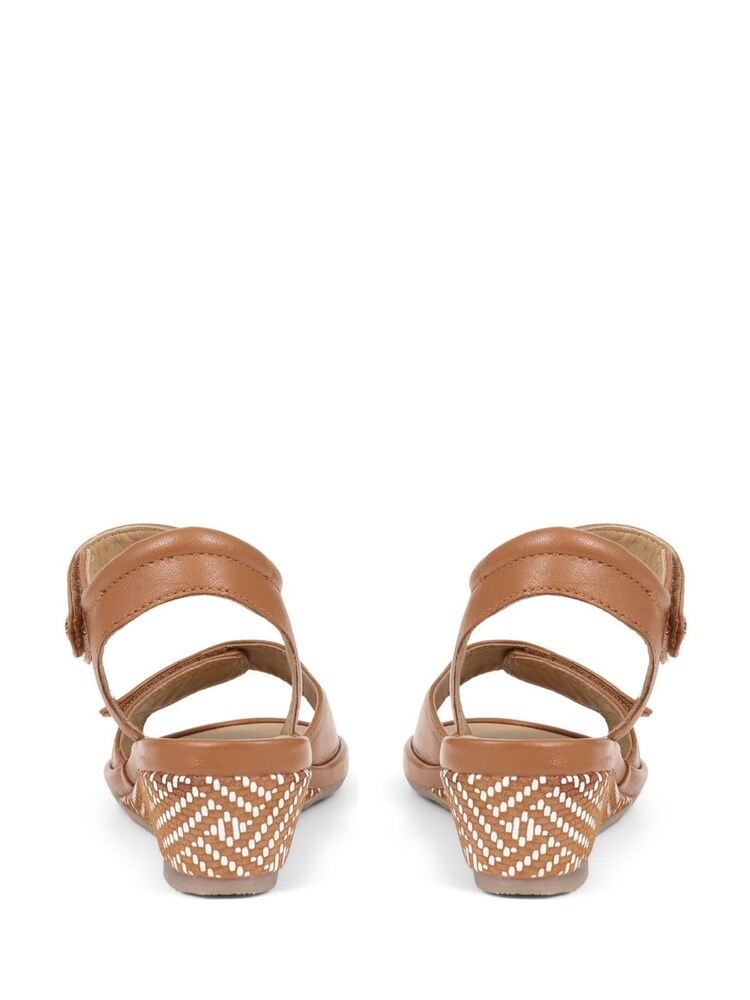 Van Dal Brown Dual Strap Leather Sandals - Image 2 of 9 Van Dal Brown Dual Strap Leather Sandals - Image 2 of 9