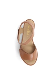 Van Dal Brown Dual Strap Leather Sandals - Image 3 of 9