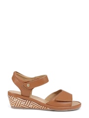 Van Dal Brown Dual Strap Leather Sandals - Image 7 of 9