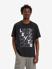 Levi's® Zigzag Headline GD Caviar Short Sleeve Relaxed Fit T-Shirt - Image 1 of 6