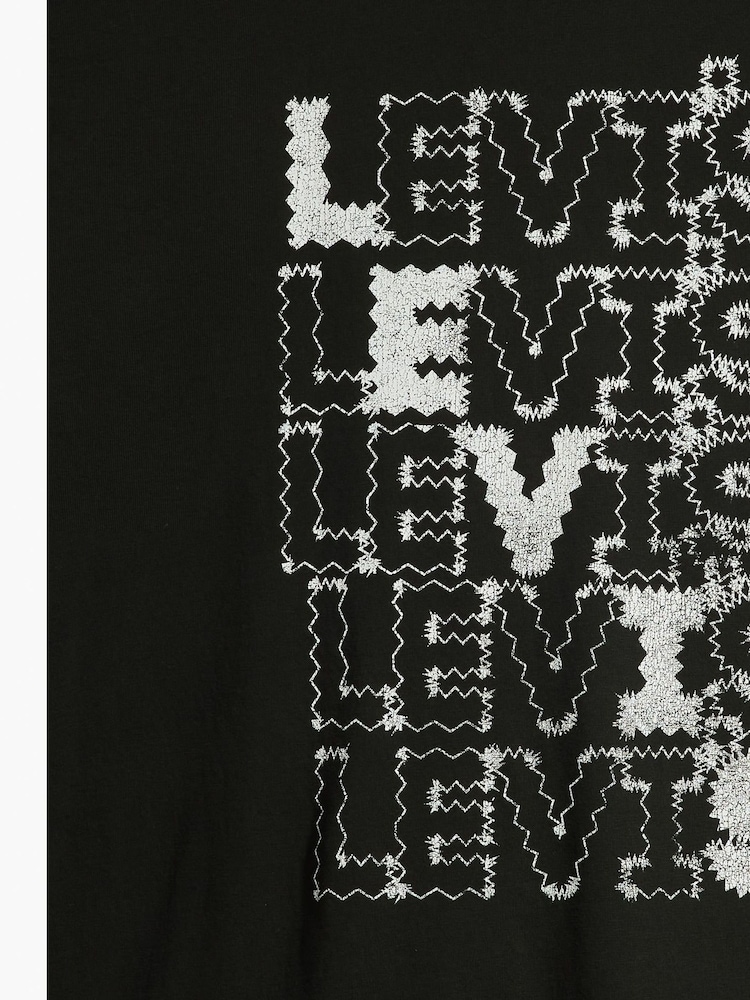 Levi's® Zigzag Headline GD Caviar Short Sleeve Relaxed Fit T-Shirt - Image 6 of 6 Levi's® Zigzag Headline GD Caviar Short Sleeve Relaxed Fit T-Shirt - Image 6 of 6