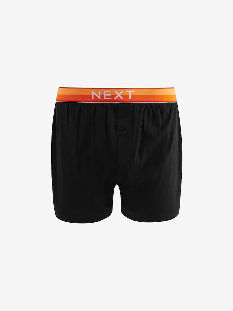 Black Bright Rainbow Waistband 10 pack 100% Cotton Boxers - Image 2 of 13