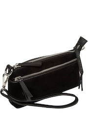 Schwarz - Cultured London Rosalia Suede & Leather Evening & Clutch Bag - Bild 4 von 8