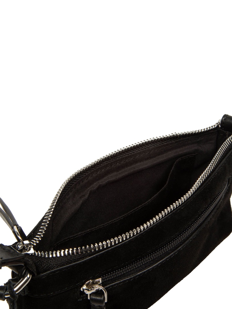 Schwarz - Cultured London Rosalia Suede & Leather Evening & Clutch Bag - Bild 8 von 8 Schwarz - Cultured London Rosalia Suede & Leather Evening & Clutch Bag - Bild 8 von 8