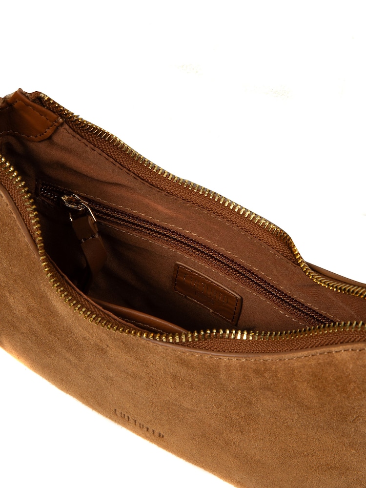 Cultured London Brown Alondra Suede Evening and Clutch Bag - Image 7 of 7 Cultured London Brown Alondra Suede Evening and Clutch Bag - Image 7 of 7