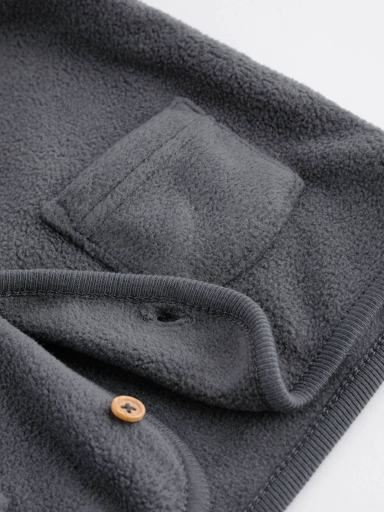 Charcoal Grey Hooded Cosy Fleece Baby Jacket (0mths-2yrs) - Image 7 of 7