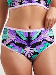 Figleaves Frida Purple High Waist Bikini Briefs - Image 3 of 4