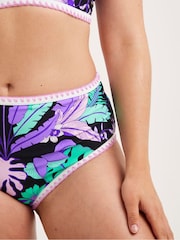 Figleaves Frida Purple High Waist Bikini Briefs - Image 4 of 4