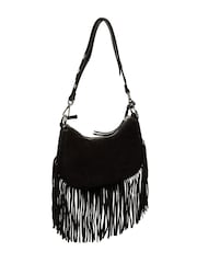 Cultured London Black Alondra Suede Evening and Clutch Bag - Image 4 of 6