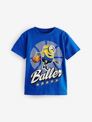 Blue 100% Cotton Licensed Minions T-Shirt by Next (3-16yrs) - Image 1 of 3