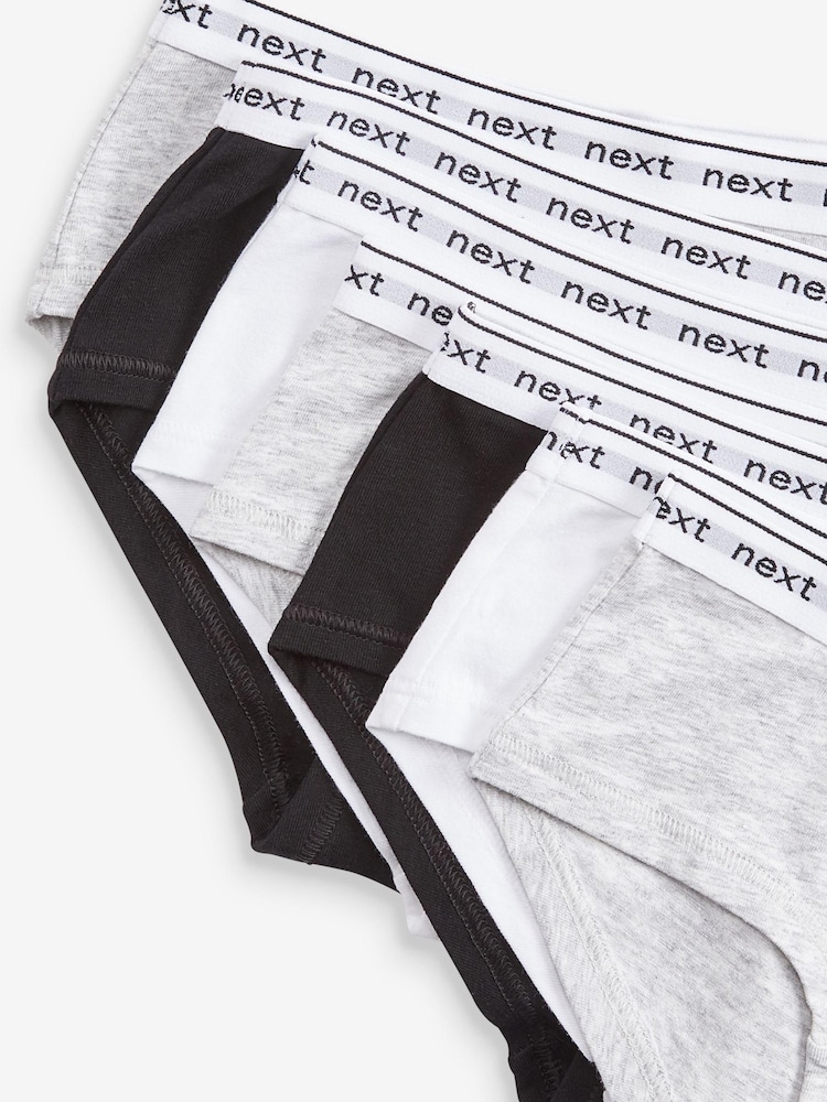 Black/White/Grey Hipster Briefs 7 Pack (2-16yrs) - Image 8 of 8 Black/White/Grey Hipster Briefs 7 Pack (2-16yrs) - Image 8 of 8