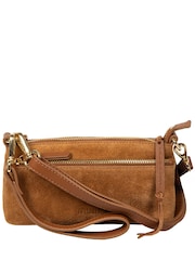 Braun - Cultured London Rosalia Suede & Leather Evening & Clutch Bag - Bild 4 von 7
