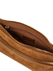 Braun - Cultured London Rosalia Suede & Leather Evening & Clutch Bag - Bild 6 von 7