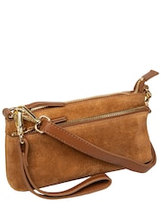 Braun - Cultured London Rosalia Suede & Leather Evening & Clutch Bag - Bild 7 von 7