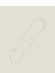 Accessorize 14ct Gold Plated Beaded Long Necklace - Image 1 of 3
