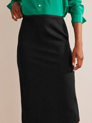 Boden Black Petite Stretch-Jersey Midi Skirt - Image 1 of 4