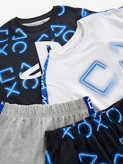 Blue/White Playstation Short Payjamas 2 Pack (5-16yrs) - Image 2 of 3