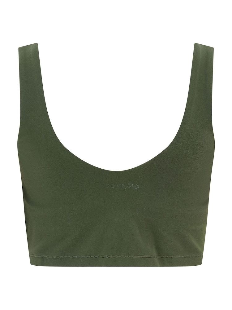 Pour Moi Green Non Adjustable The Buttery Soft Non Wired Sports Bra - Image 4 of 4