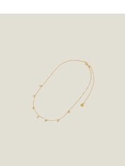 Accessorize 14ct Gold Plated Crystal Station Necklace - Image 1 of 3