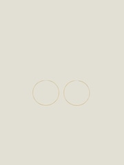 Accessorize 14ct Gold Plated Large Thin Hoops - Image 1 of 3