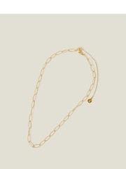 Accessorize 14ct Gold Plated Oval Link Chain Necklace - Image 1 of 3