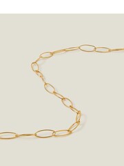 Accessorize 14ct Gold Plated Oval Link Chain Necklace - Image 2 of 3