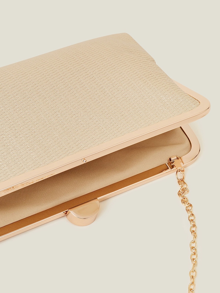 Accessorize Gold Clutch Bag - Image 4 of 4