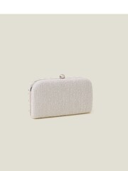 Accessorize Natural Bridal Hand-Beaded Hardcase Clutch - Image 3 of 4