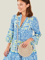 Accessorize Cream Macramé Circle Cross-Body Bag - Image 1 of 4
