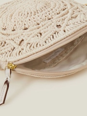 Accessorize Cream Macramé Circle Cross-Body Bag - Image 4 of 4