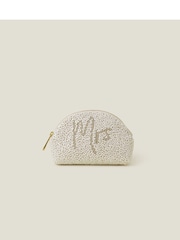 Accessorize Natural Bridal Hand-Beaded Mrs Purse - Image 1 of 3