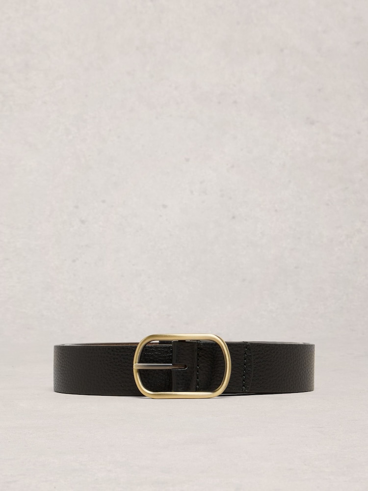 White Stuff Black Chrome Reversible Leather Belt - Image 1 of 3 White Stuff Black Chrome Reversible Leather Belt - Image 1 of 3