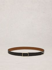 White Stuff Black Chrome Reversible Leather Belt - Image 2 of 3