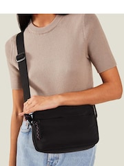 Accessorize Black Nylon Cross-Body Bag - Image 1 of 4