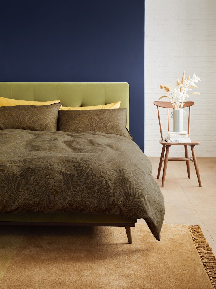 Swoon Green Klee 220 Thread Count Duvet Cover and Pillowcase Set - Image 1 of 4